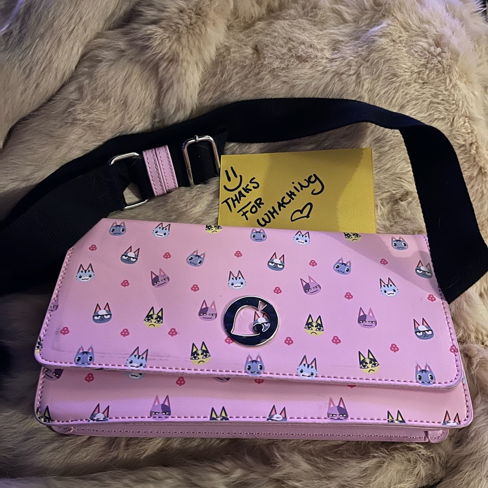 Nintendo switch bag Pink Cat-Themed Crossbody Bag